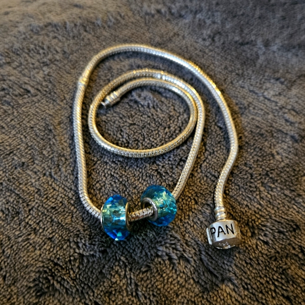 2 Facet beads teal Turquoise